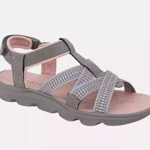 Jsport Women's Size 9 Strap All Terra Traction Gray Pink Sandals NIB